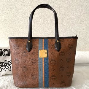 Authentic MCM Visetos Brown Cognac Tote